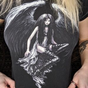 Classic Hot Topic Gothic Angel Tee